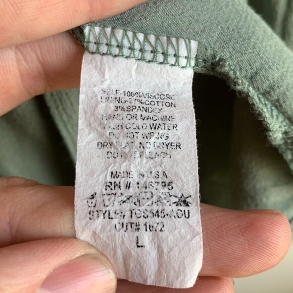 4SIENNA Sage Green Ruffle Off The Shoulder Long Sleeve Crop Top - Picture 7 of 10